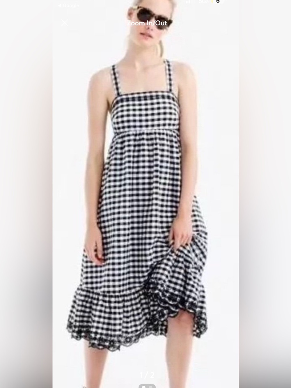 J. Crew Black Fabric Size 8 Garment Tag